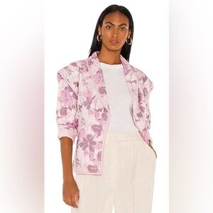 tate quilted jacket in lyla tropical floral tularosa NWOT